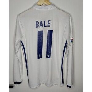 Adidas Real Madrid Bale #11 2016 Size Small Soccer Futbol Jersey Long Sleeve